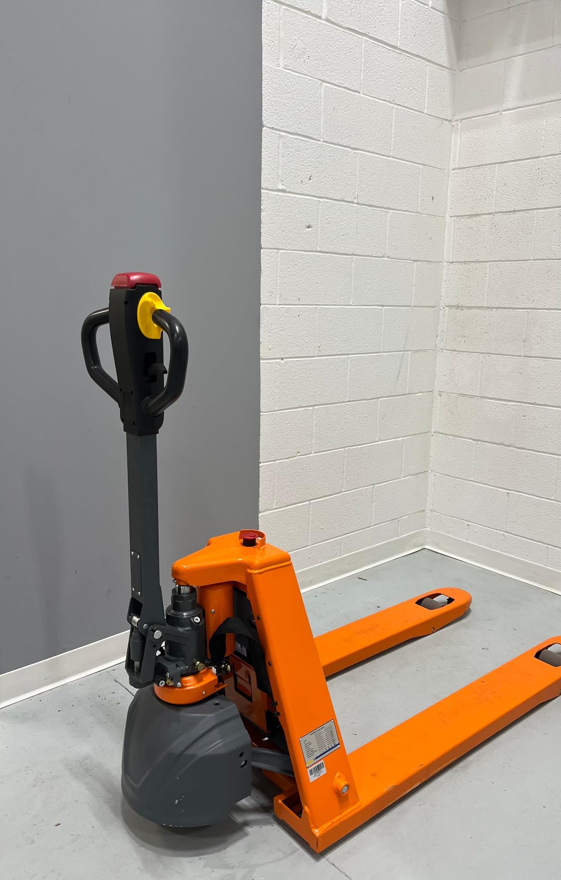 Tory Carrier Full Electric Pallet Jack, 3300lbs Capacity, 48 X 27 Forks | Motorized Pallet Lift Truck, Lithium Battery Powered Truck for Indoor Storage & Material Handling Orange-CBD15 customer photo 1