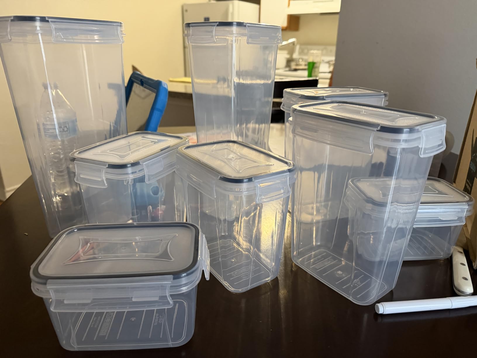 PRAKI Airtight Food Storage Containers Set with Lids - 24 PCS, BPA Free | Multiple Sizes Cereal Containers Storage Set, Pantry Organizers and Storage for Cereal Flour & Sugar - Labels & Marker, Black customer photo 1
