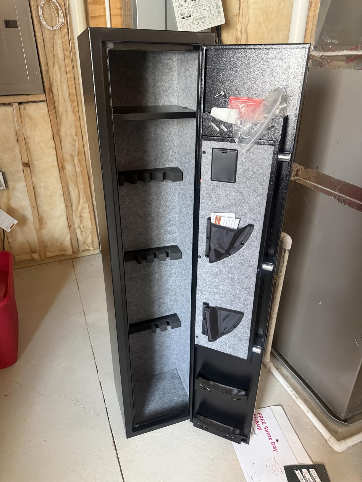 KAER Long Gun Safe for Rifles and Pistols with Electronic Lock Assembled | Rifle Safe for Home,Gun Cabinet for 3-5 Shotguns 5 Handguns,Removable Gun Rack,Shelf,LED Light,Ammo Storage,Gun Owner customer photo 2