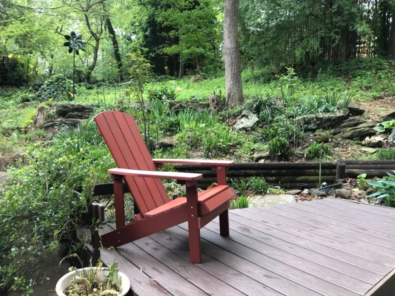 Flash Furniture Charlestown Poly Resin Adirondack Chair - Gray - All Weather - Indoor/Outdoor - Set of 2 customer photo 1