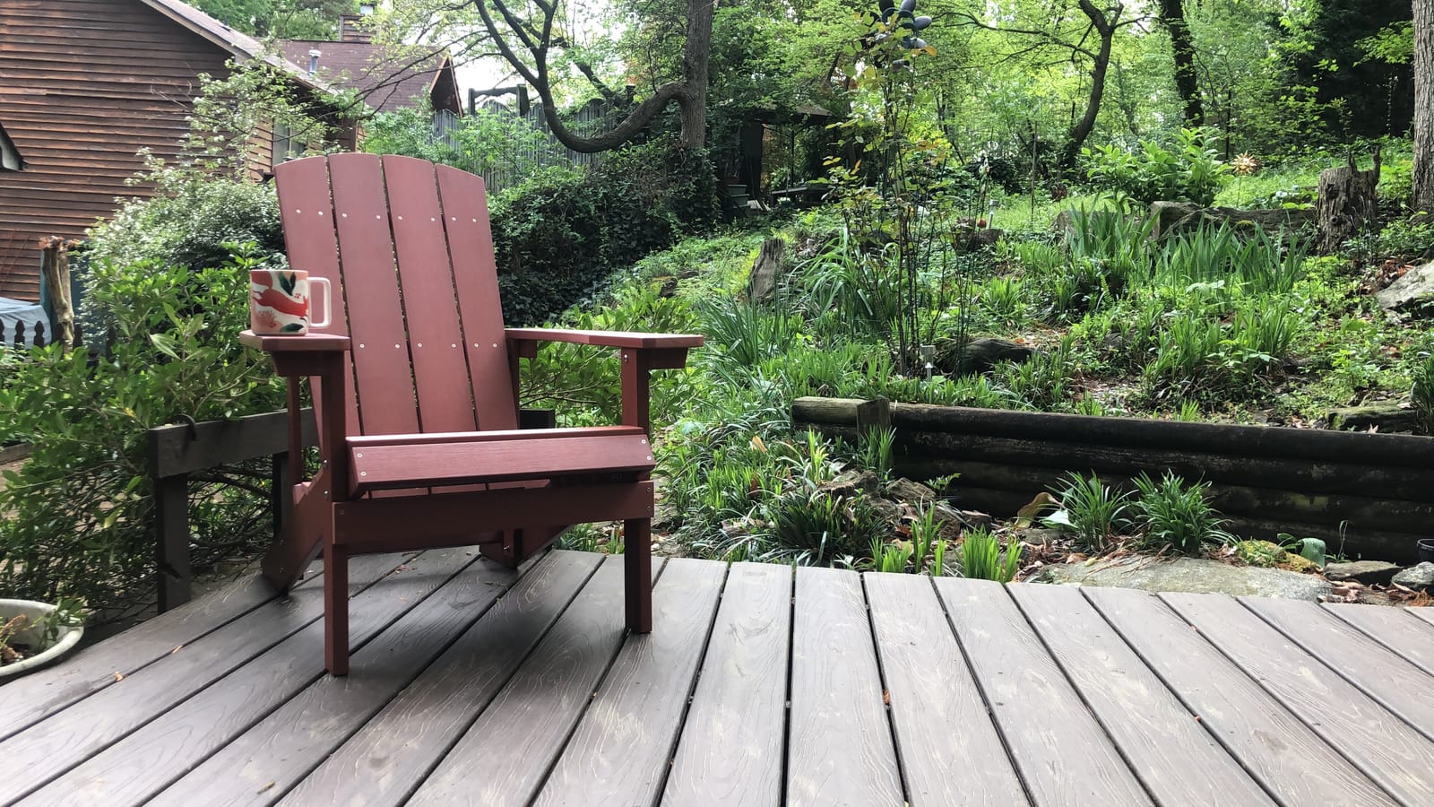 Flash Furniture Charlestown Poly Resin Adirondack Chair - Gray - All Weather - Indoor/Outdoor - Set of 2 customer photo 2