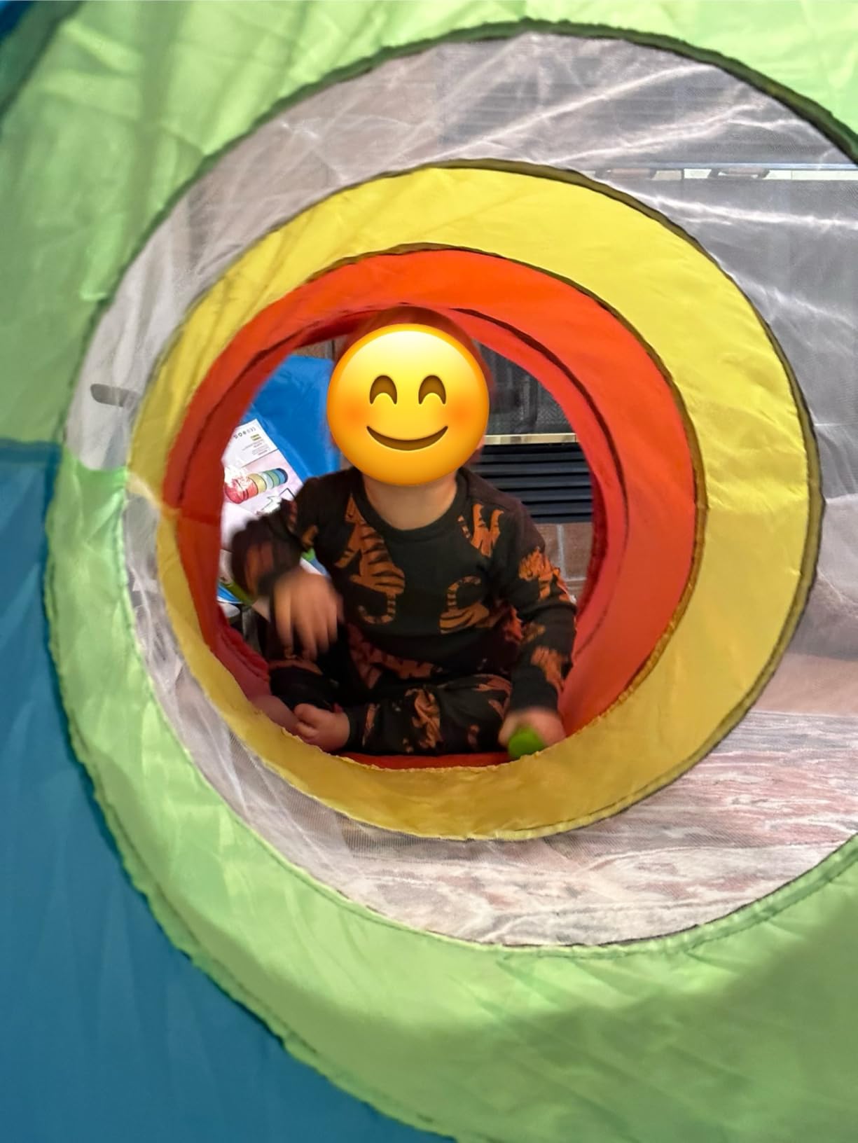 Kids Play Tunnel Tent for Toddlers, Colorful Pop Up Crawl Tunnel Toy for Baby or Pet with Breathable Mesh, Collapsible Gift for Boy and Girl Play Tunnel Indoor and Outdoor Game customer photo 2