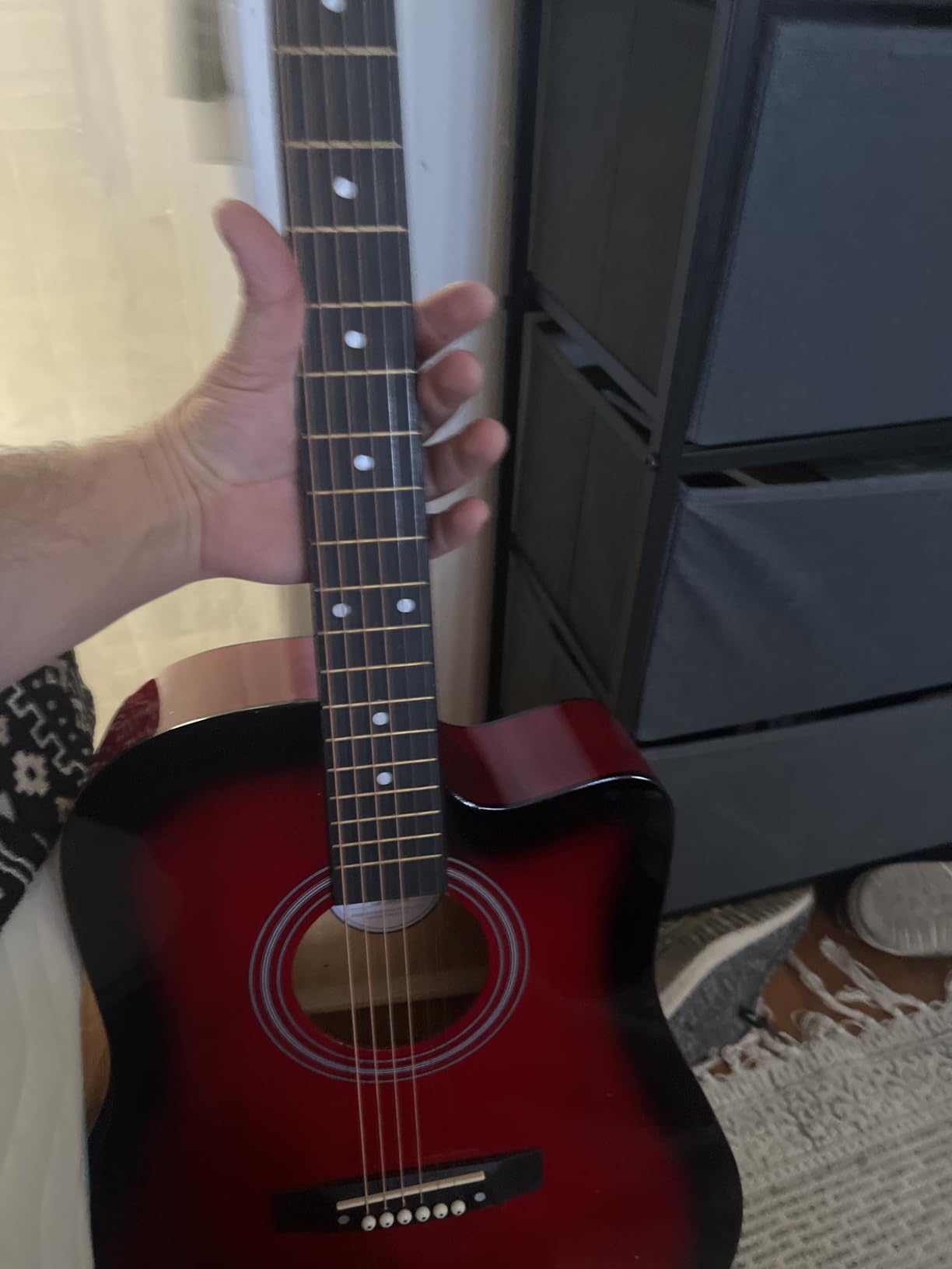 Ashthorpe 41-inch Beginner Cutaway Acoustic Guitar Package (Red), Full Size Basic Starter Kit w/Gig Bag, Strings, Strap, Tuner, Picks customer photo 1