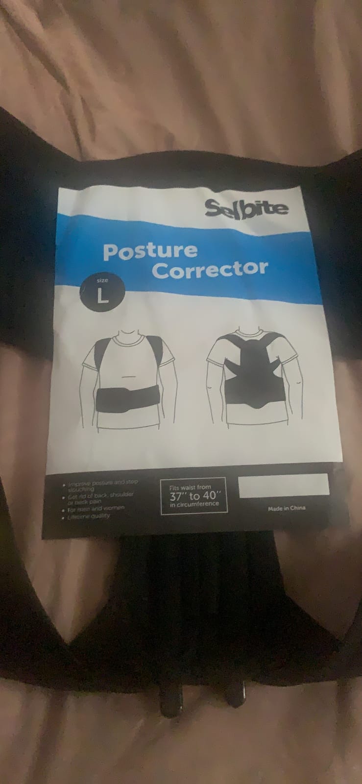 Selbite Posture Corrector for Men and Women - Back Brace for Upper and Lower Body Support - Adjustable Straightener with Pain Relief and Muscle Memory (Large) customer photo 1