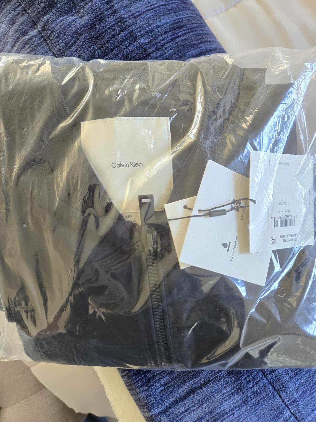 Calvin Klein Men's Matte Logo Zip Bomber Jacket customer photo 2