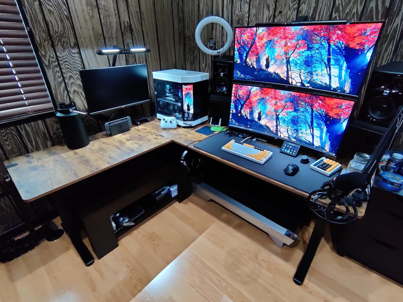 VIVO Black 63 x 55 in Corner Standing Desk, DESK-E3CTB | Electric, Holds 225 lbs, Reversible L-Shaped Table, Sit Stand, Height Adjustable, Memory Presets, Black Frame customer photo 2