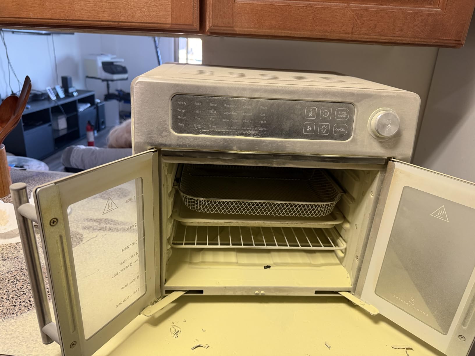 Emeril Lagasse 26QT French Door Multi-Function Air Fryer Toaster Oven | 26QT air fryer oven with French doors, 24 cooking functions, dual-speed fan and rotisserie for easy family meals. customer photo 1