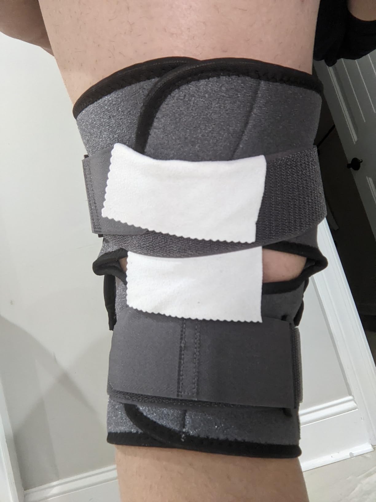 Sparthos Knee Brace for Women & Men - Meniscus Tear Support - Gray-L | Hinged Metal Side Stabilizers, Adjustable Compression Straps, ACL MCL Arthritis Pain Relief, Open Patella, Running & Sports customer photo 2