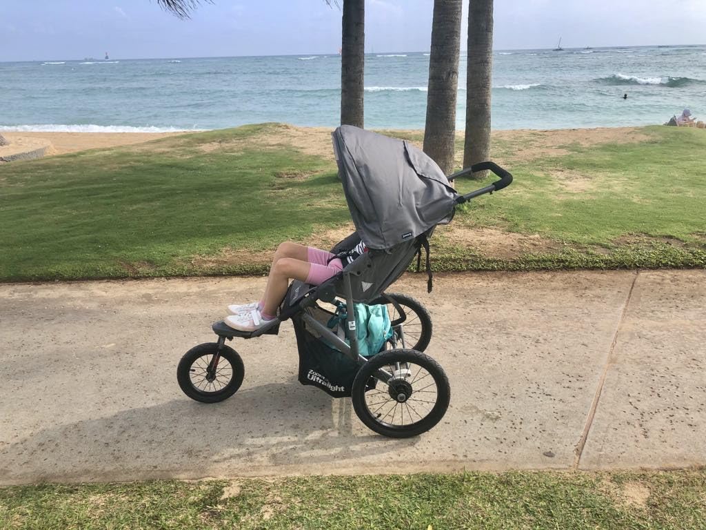 Joovy Zoom360 Ultralight Jogging Stroller, Black | High Child Seat, Shock-Absorbing Suspension, Extra-Large Air-Filled Tires, Parent Organizer, Air Pump, Easy One-Hand Fold customer photo 1