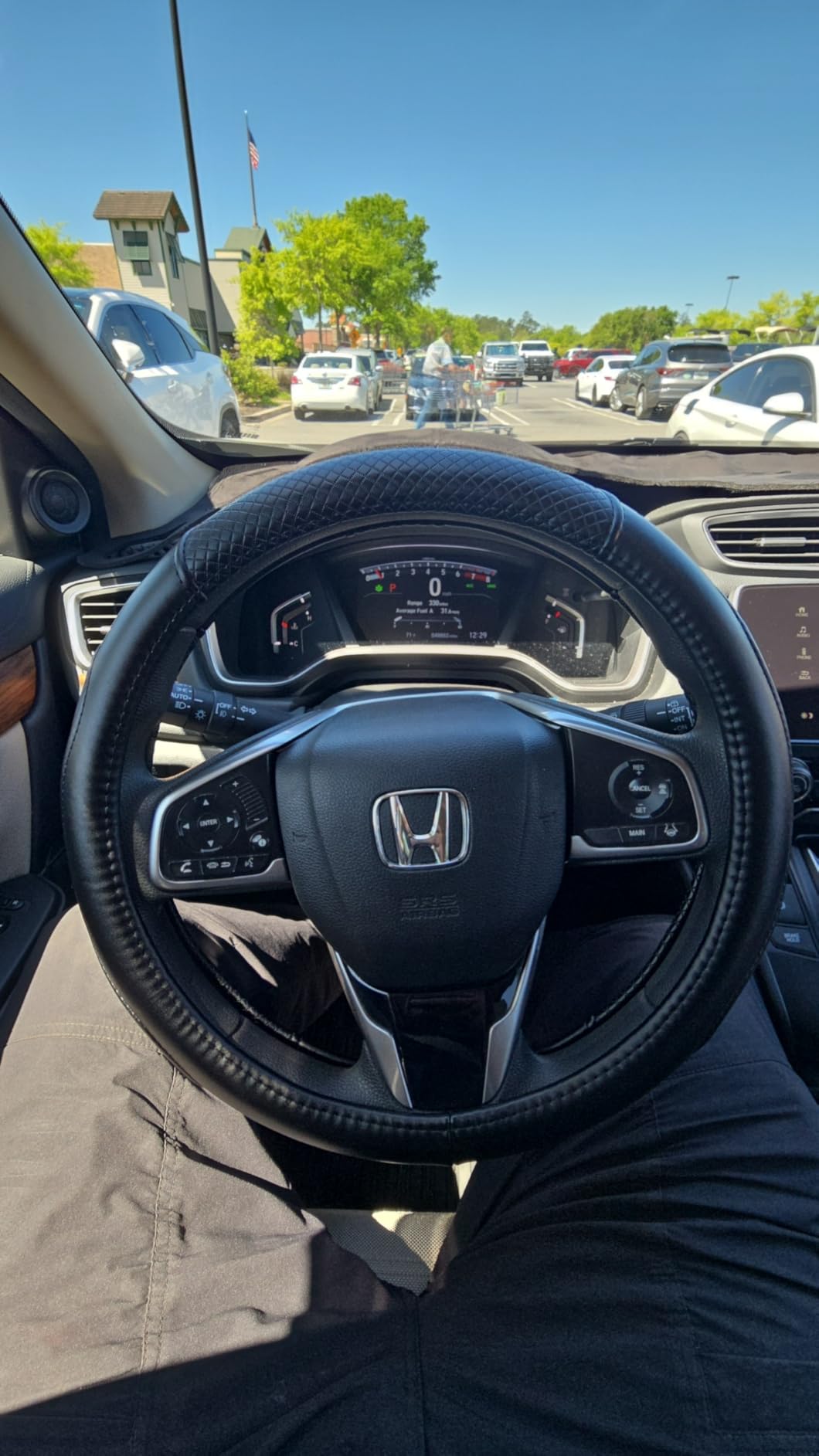 Haokay Heavy Duty Pure Cowhide Steering Wheel Cover, Black Genuine Leather Steering Wheel Cover Men Women Universal 14.5 to 15 Inch customer photo 1