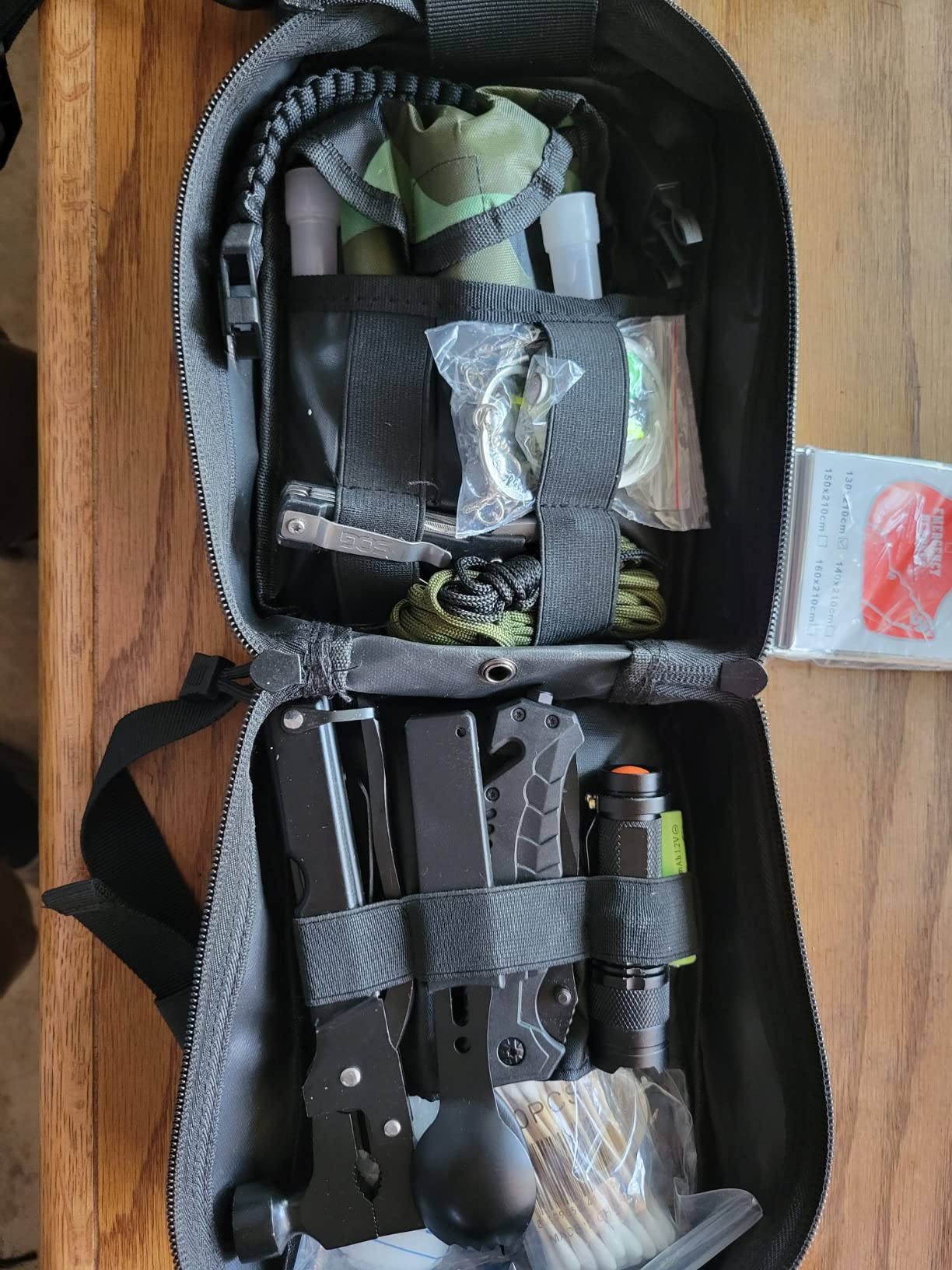 LUXMOM Emergency Survival Kit and First Aid Kit, 142Pcs Professional Survival Gear and Supplies Equipment with Molle Pouch, Gift for Christmas Men Dad Husband Camping Hiking Hunting Outdoor Adventure customer photo 1