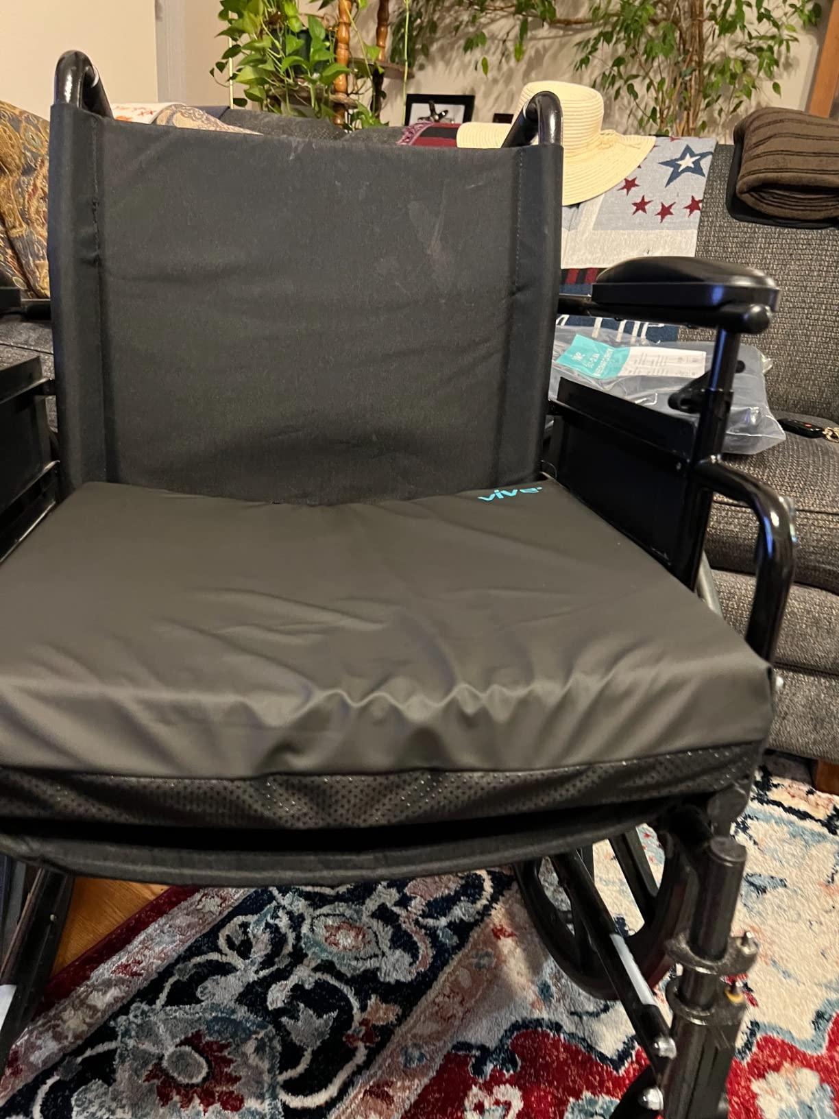 Vive Waterproof Wheelchair Cushion for Pressure Relief (16x16x3) - Washable Cover Incontinence Protection for Elderly Adults & Seniors - Memory Foam Gel Pad for Recliners, Office Chairs, Car, Travel customer photo 1