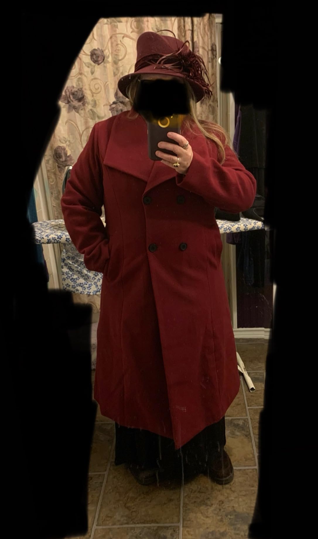 chouyatou Women's Maxi Long Wool Blend Pea Coat Shawl Collar Double Breasted Winter Trench Coat Overcoat customer photo 2