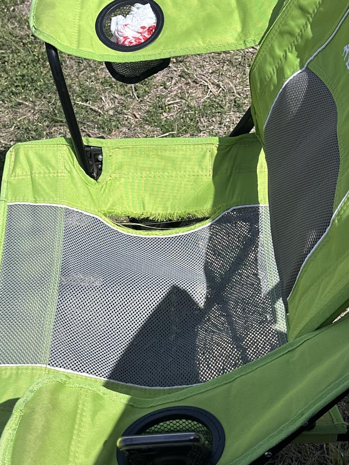 STRONGBACK Camping Chair Guru with Lumbar Support, Lime Green - Heavy Duty Backpack Folding Camp Chair customer photo 2