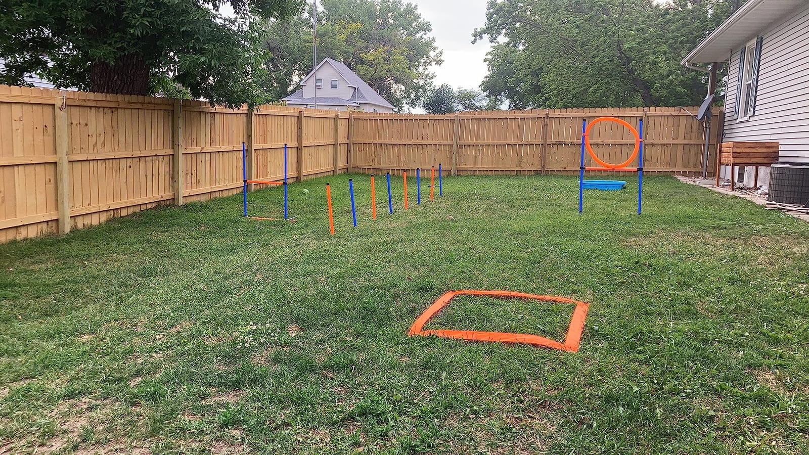 Dog Agility Training Equipment, 60-piece Dog Obstacle Course Training Starter Kit Pet Outdoor Game with Tunnel, Agility Hurdle, Weave Poles, Jump Ring, Pause Box, Toy Balls and Storage Bag customer photo 1