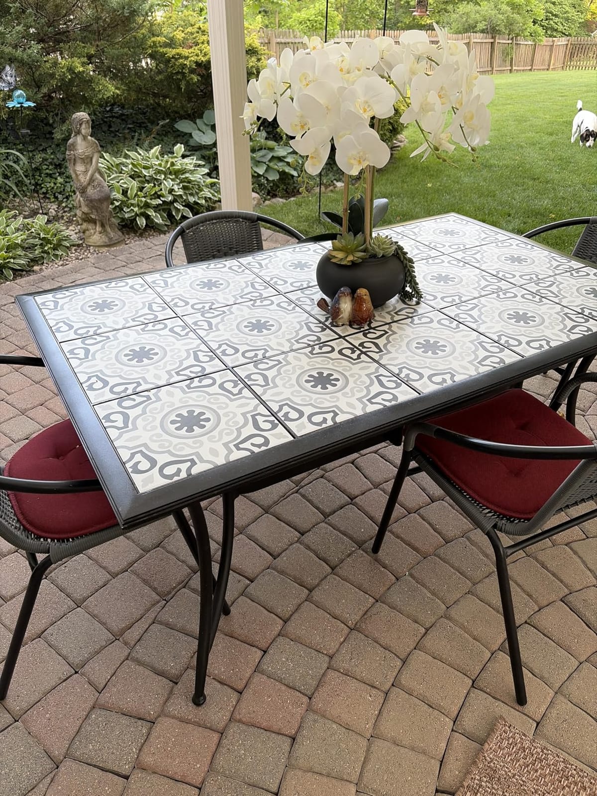 12x12 Marseille Encaustic Pattern Ceramic Tile Floor Wall (12) customer photo 2