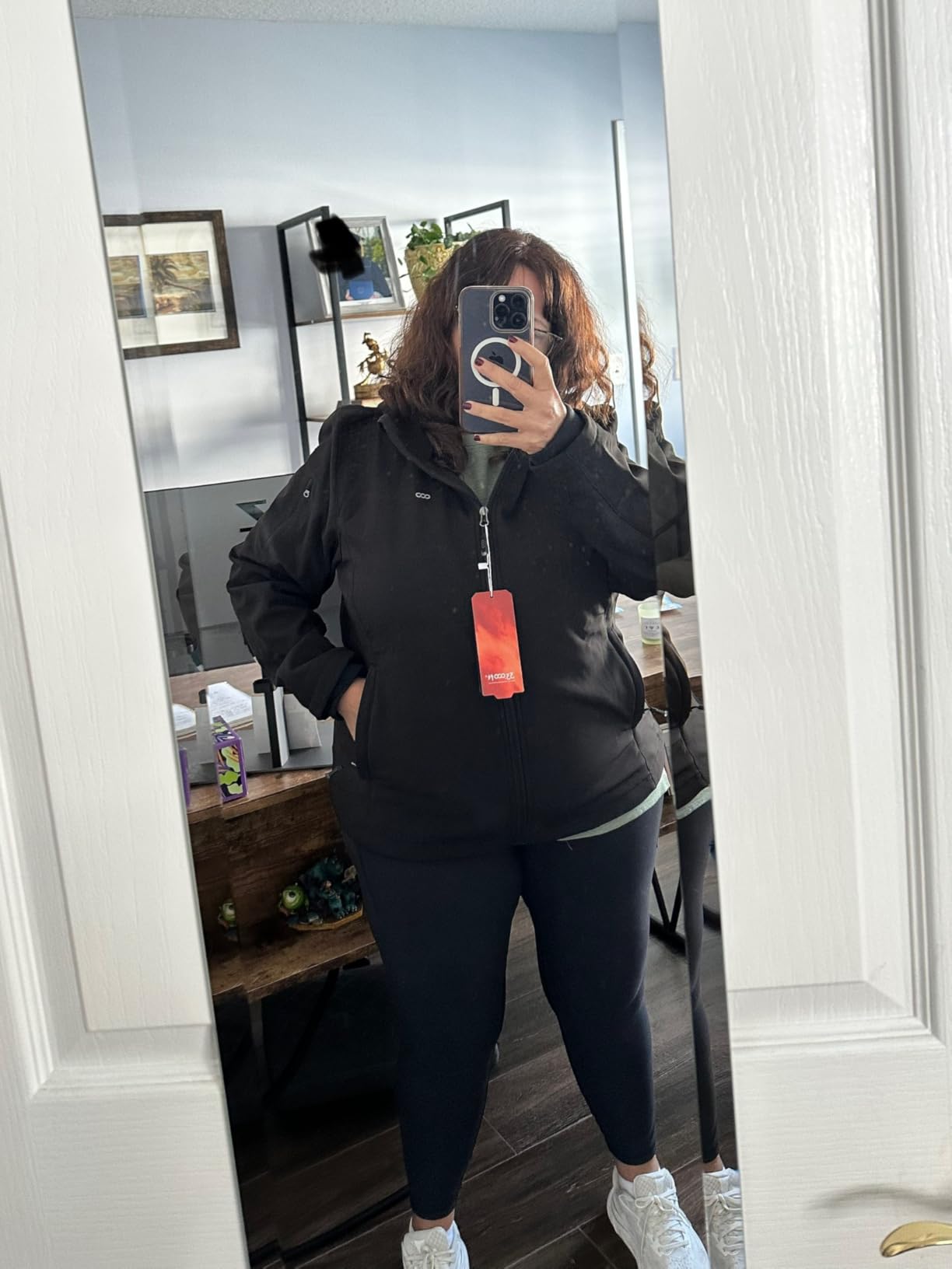 33,000ft Women's Softshell Jacket Waterproof Hooded Fleece Lined Rain Coat customer photo 2
