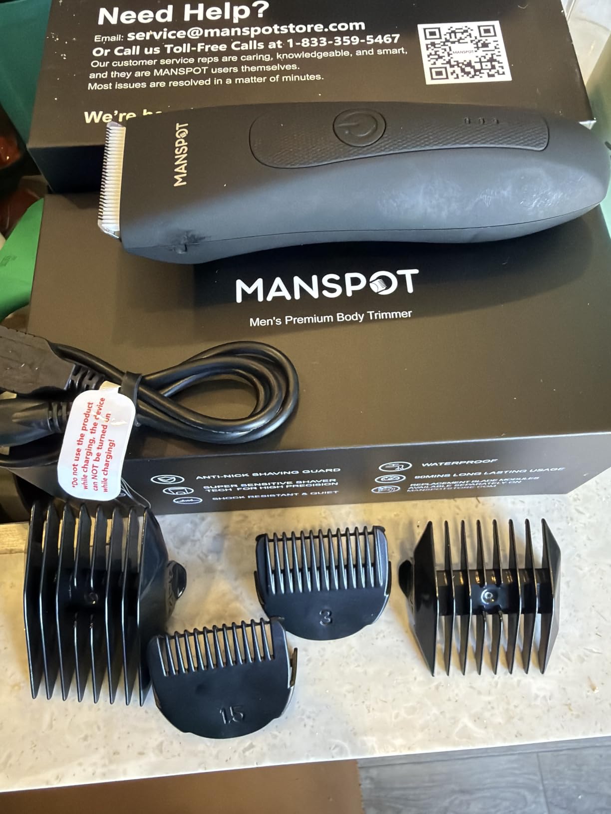 MANSPOT Manscape Groin & Body Hair Trimmer for Men, Electric Pubic Shaver customer photo 1