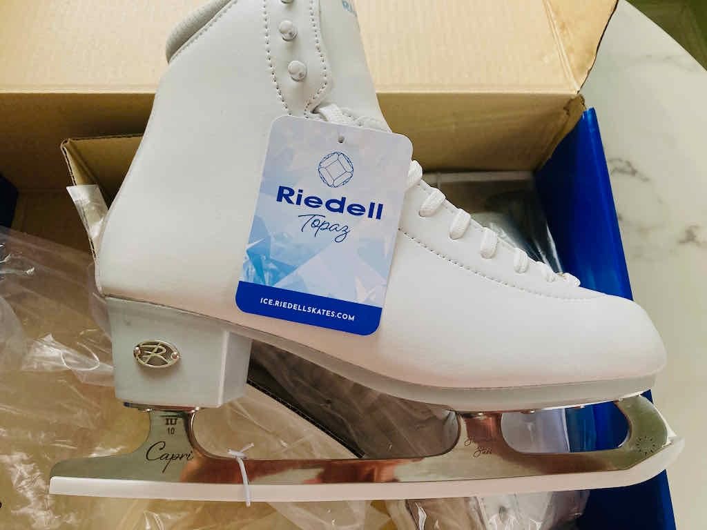 Riedell Topaz Adult Figure Ice Skates for Women and Men | Supportive, Comfortable, Moisture-Wicking, Stainless Steel Eclipse Capri Blade, Dri-Lex Lining, Flex Notch Design customer photo 1