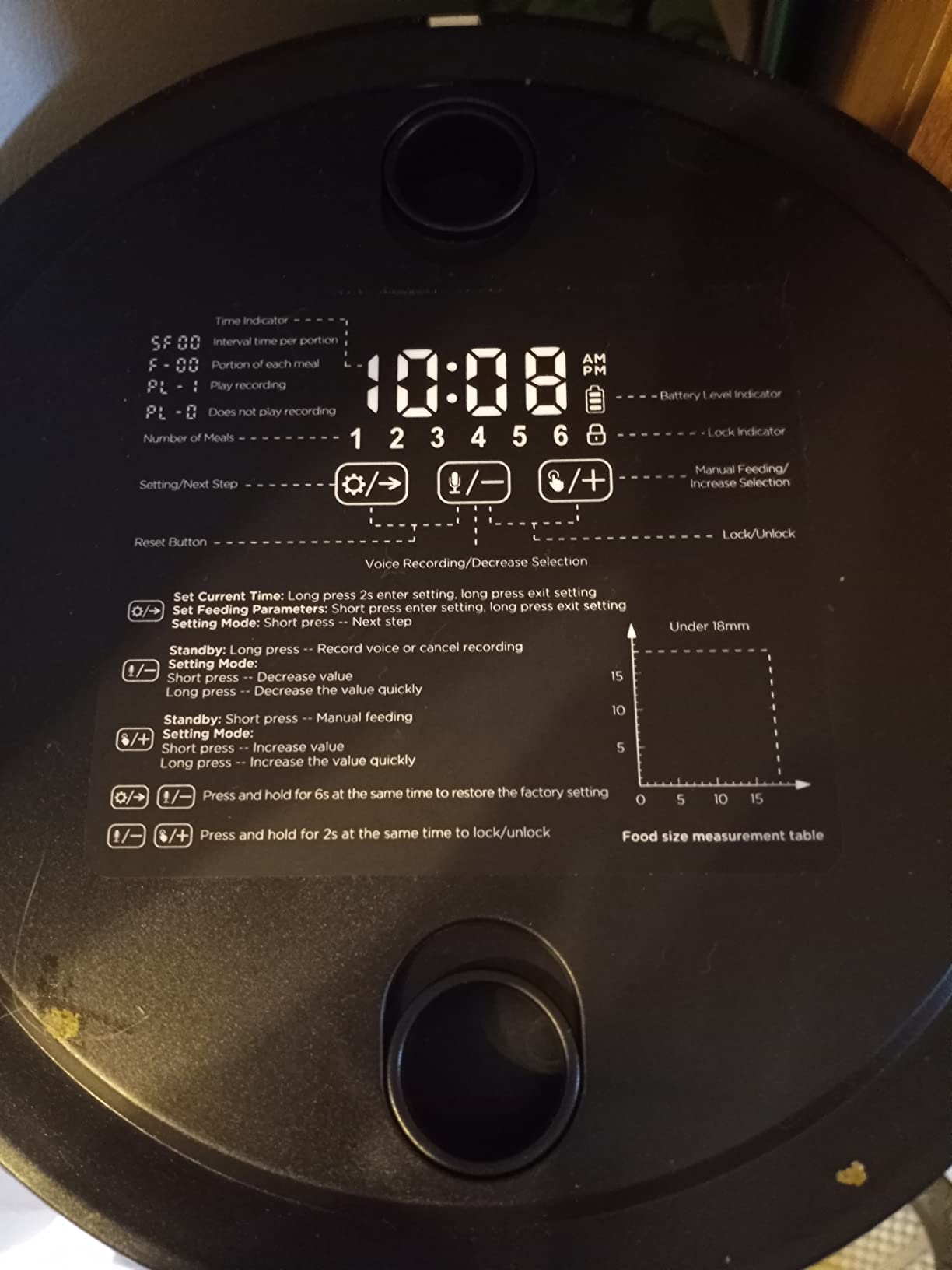 Petory Timed Automatic Cat Feeder - 4L Dry Food Dispenser for Cats and Dogs | With Desiccant Bag, Programmable Portion Control, Up to 6 Meals Daily, Dual Power Supply, 10-Second Voice Recorder customer photo 1