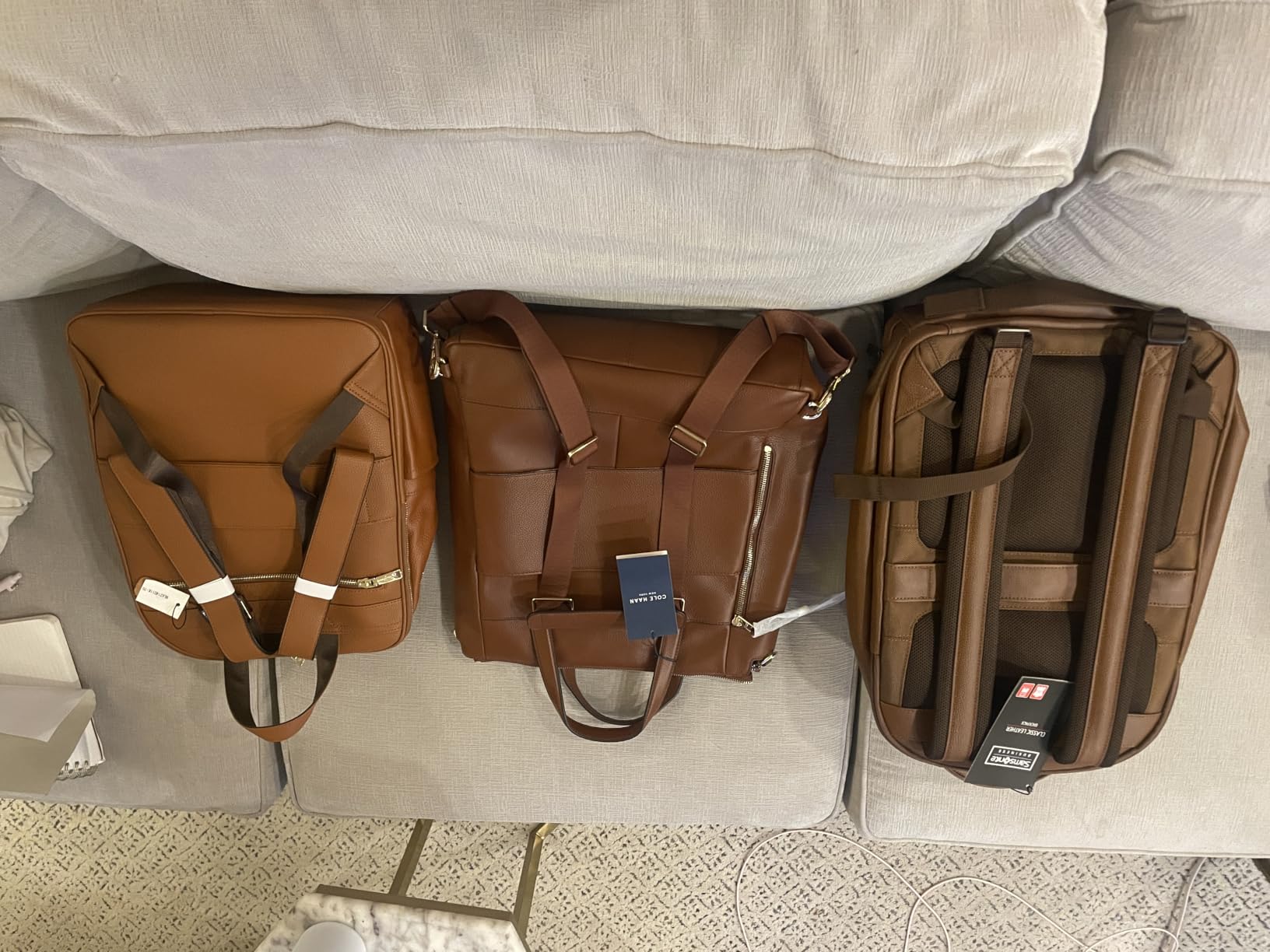 BOSTANTEN Genuine Leather Backpack for Women 15.6