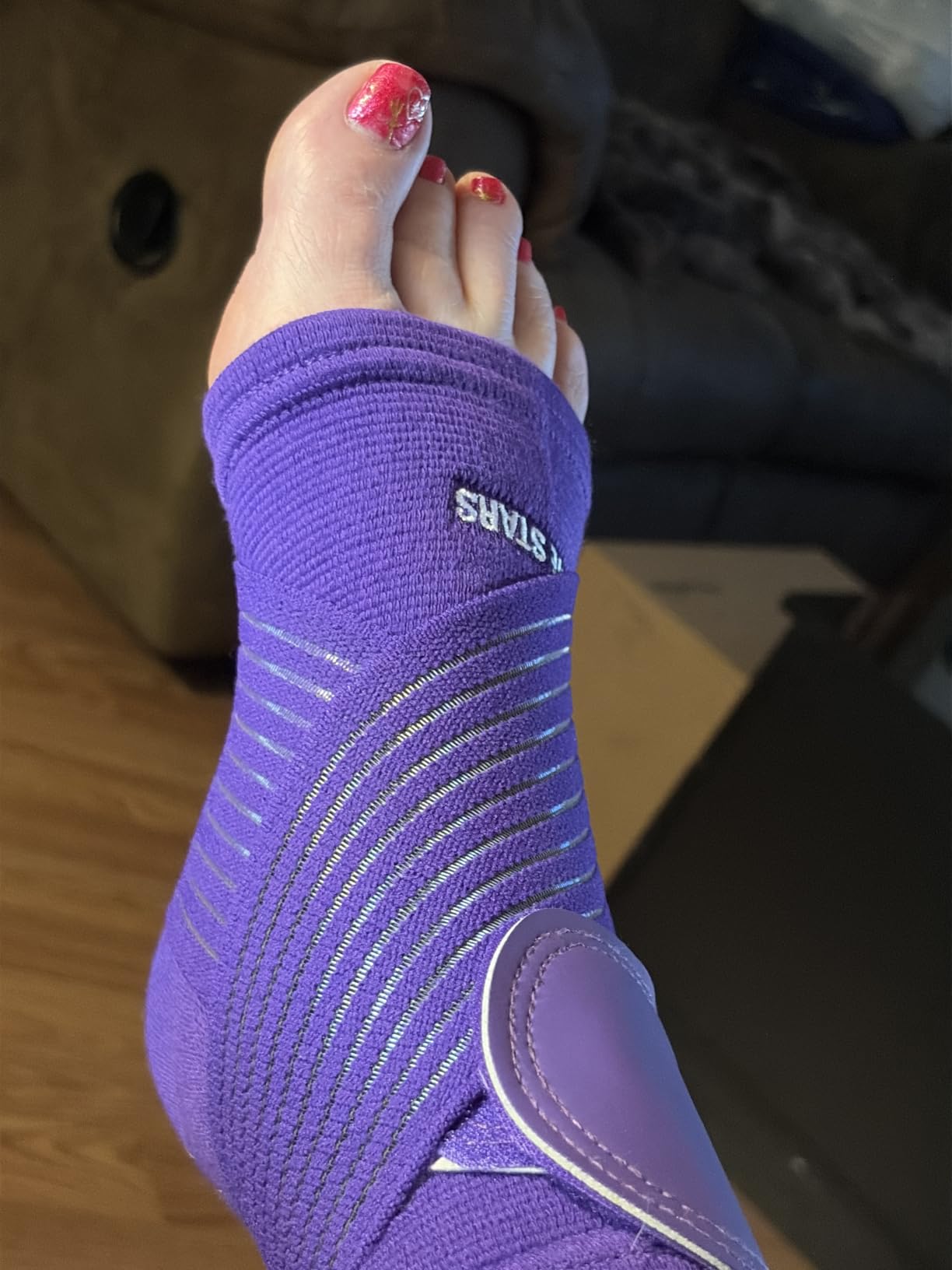 Sleeve Stars Ankle Brace for Plantar Fasciitis Relief, Ankle Wrap & Ankle Support for Women & Men w/ Ankle Strap for Sprained Ankle & Heel Protectors Sleeve, Heel Brace for Heel Pain (Single/Light Blue) customer photo 2