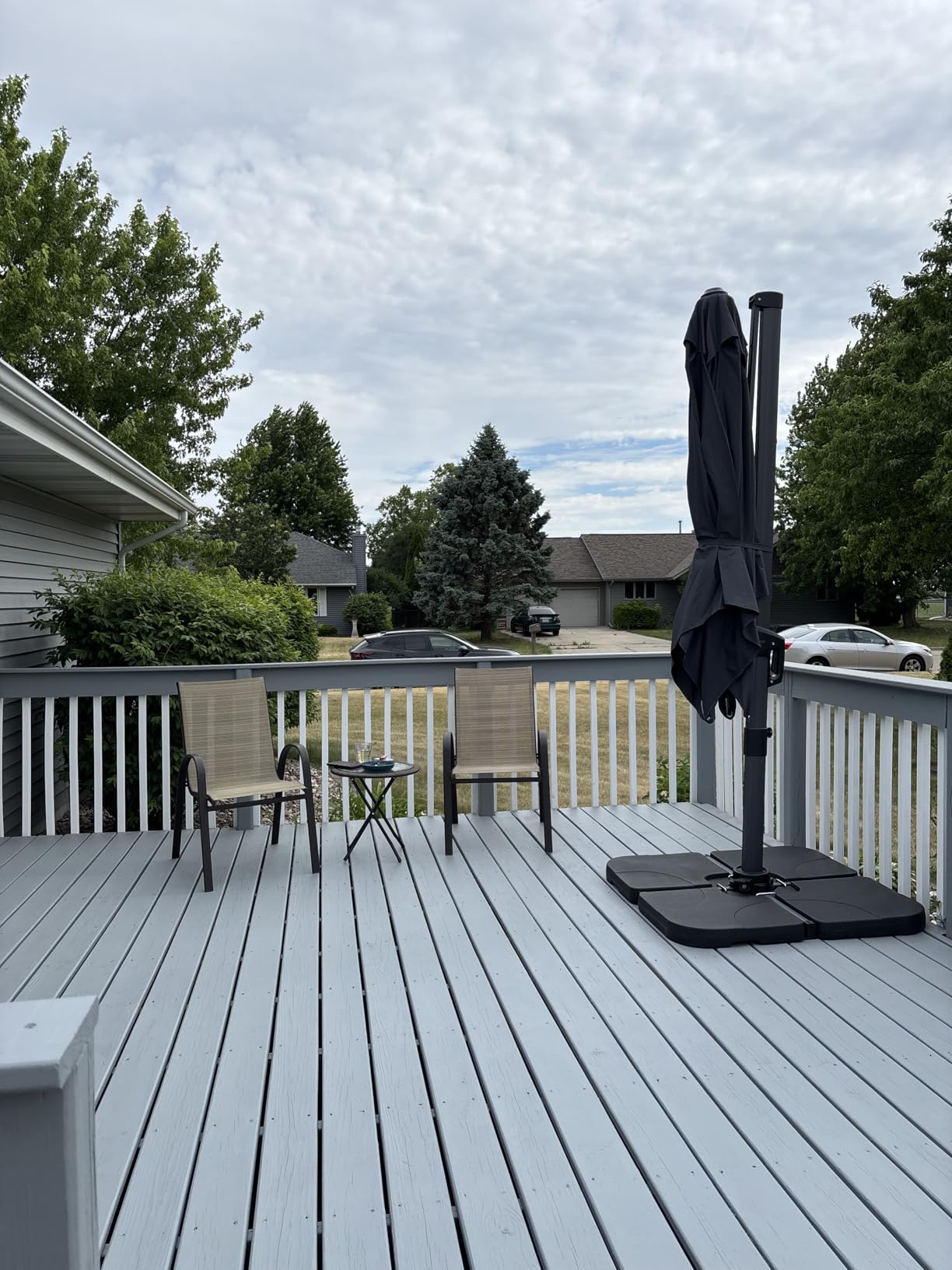 PURPLE LEAF Patio Umbrella 9' x 11.5' Rectangle All-Day Shade Control Navy | Large Cooling Shade, Fade Resistant, 5 Tilt Angle, Aluminum handle Smooth action, 360° Shade Freedom, 99% UV Protection customer photo 1