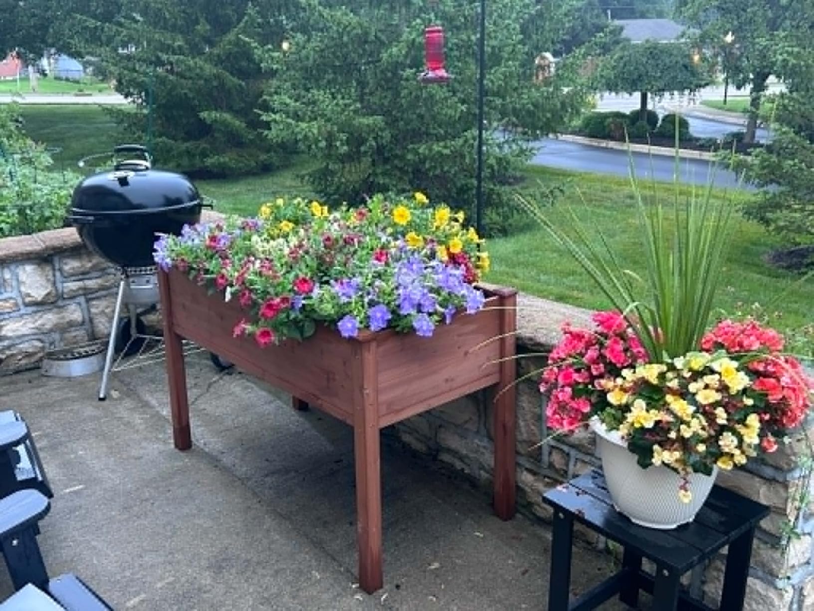 Raised Garden Bed with Legs, 48x24x30 Cedar Wood Elevated Planter Box, Large Growing Capacity, Premium Cedar Wood, Drainage Holes & Liner customer photo 2