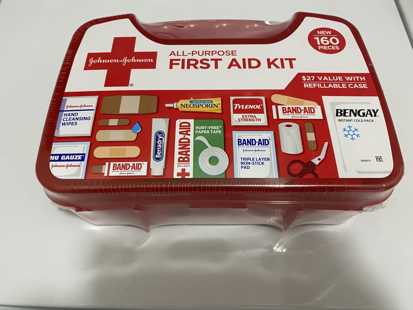BAND-AID Brand All-Purpose Portable Compact First Aid Kit, 160 Piece | Emergency Wound Care Essentials with Adhesive Bandages, Gauze & Pain Relief for Home, Car, Dorm, Camping, Cruise & Travel customer photo 2