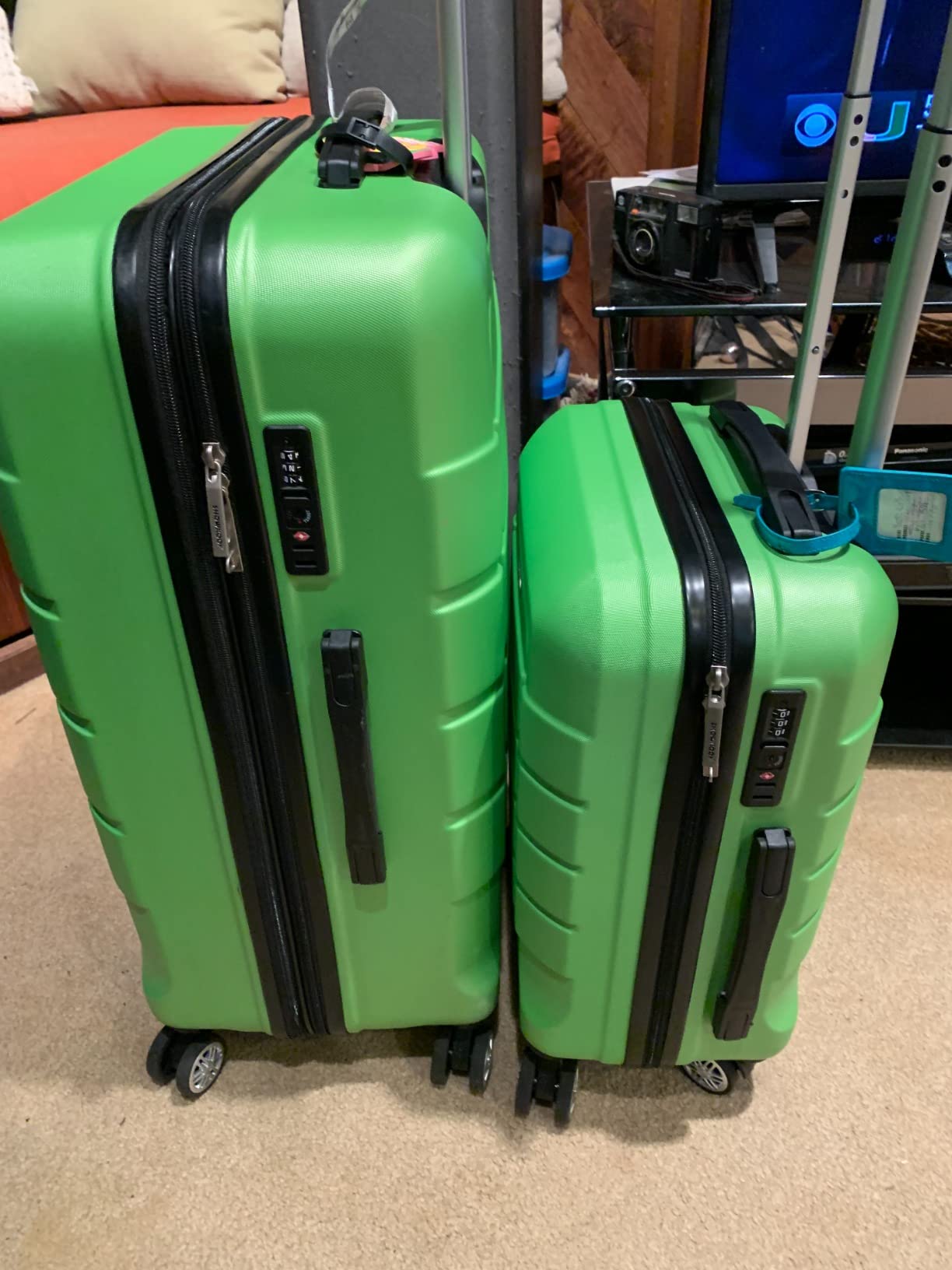 SHOWKOO PRO G-Series Luggage Sets 3pcs, 100% Premium PC Durable Expandable Luggage Suitcase with Double Wheels TSA Lock Mint Green customer photo 1