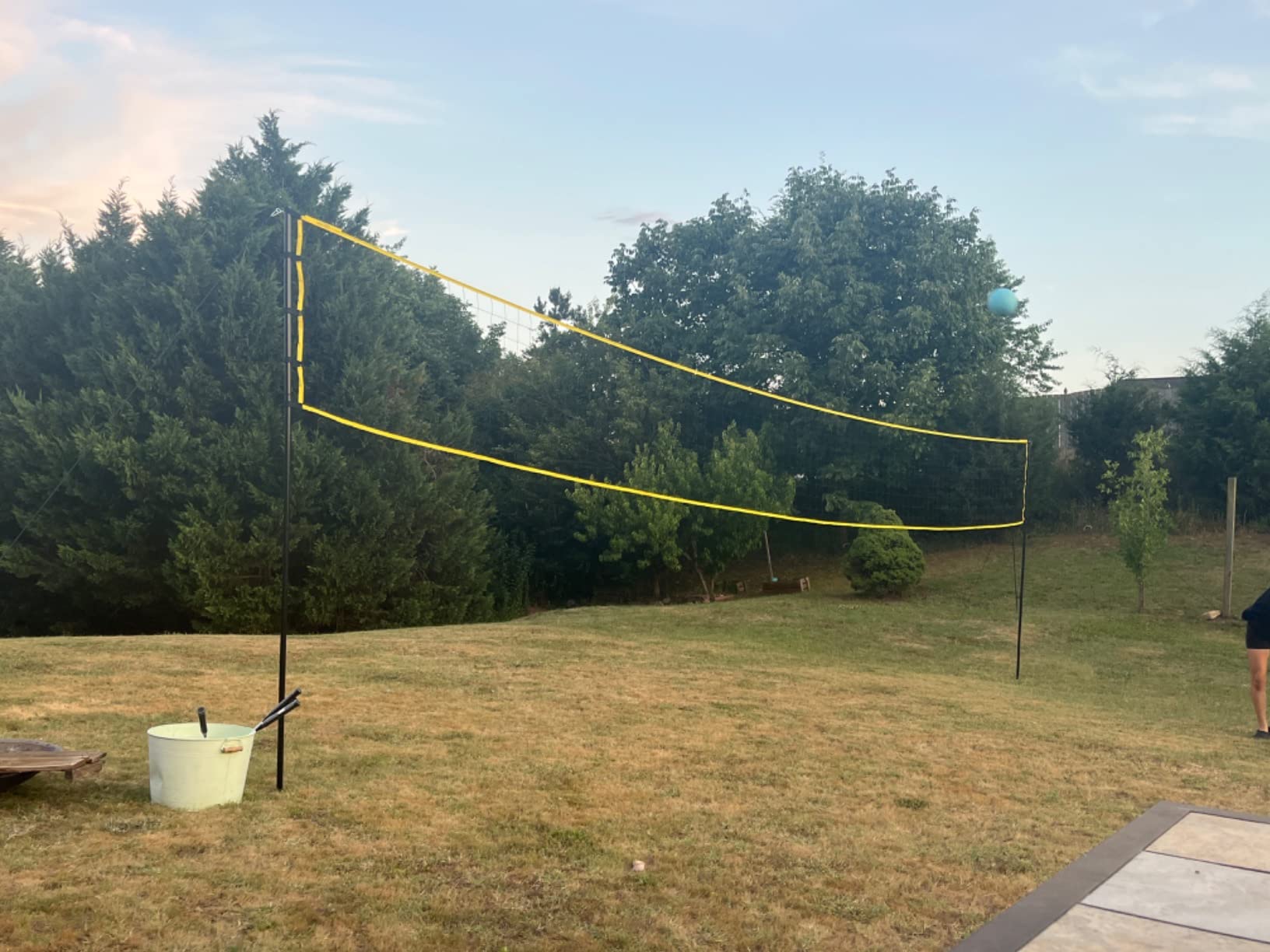 Volleyball Net for Backyard Portable, 32x3 FT Anti-Sag Net with Steel Poles customer photo 2