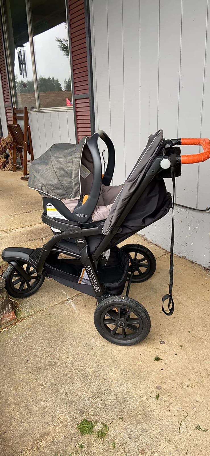 Chicco Activ3 Lightweight Baby Jogging Stroller, All-Terrain 3-Wheel | Eclipse/Grey, UPF 50+ canopy, FlexCore suspension customer photo 2