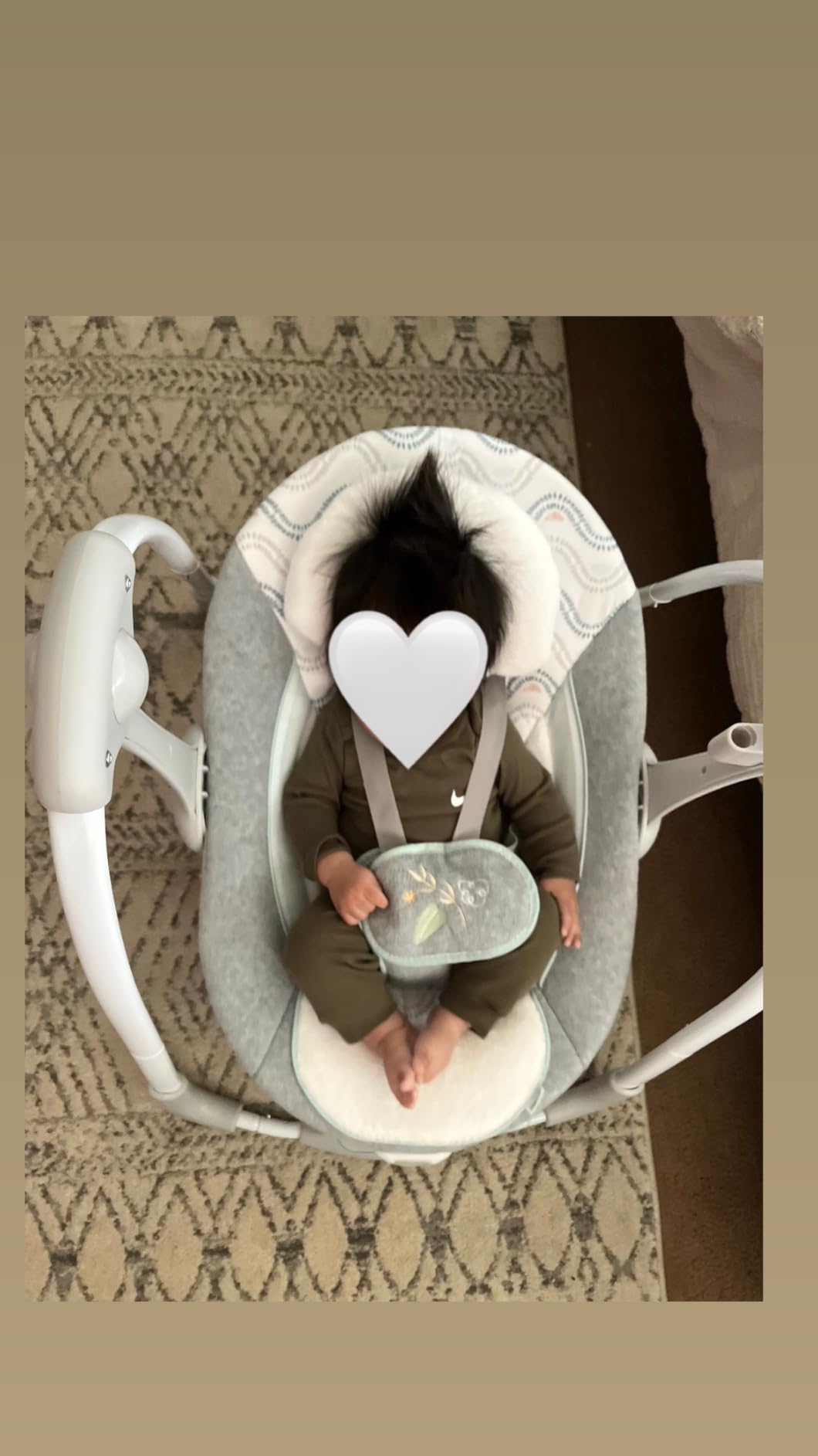 Ingenuity ConvertMe 2-in-1 Compact Portable Automatic Baby Swing & Infant Seat, Battery-Saving Vibrations, Nature Sounds, 0-9 Months 6-20 lbs (Swell) customer photo 2