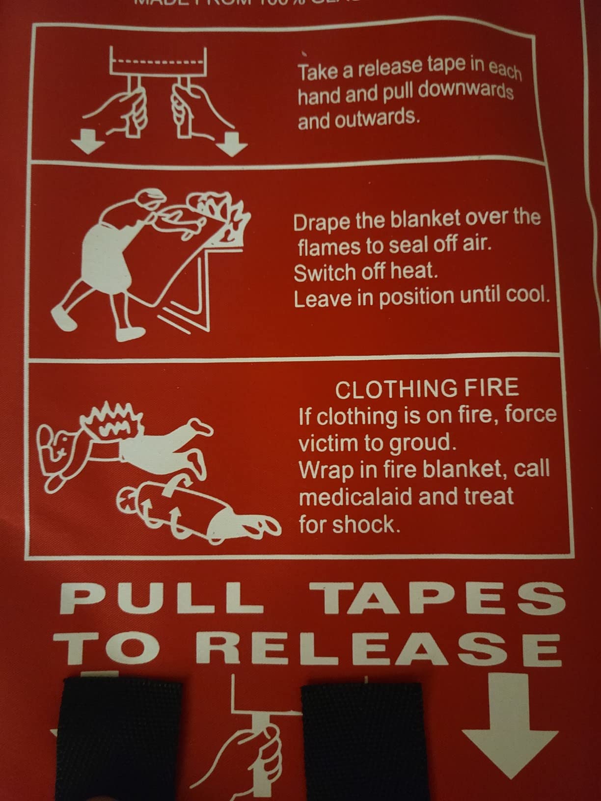 FLASLD Large Fire Blanket for Home and Kitchen, 6 ft x 8 ft Fiberglass Welding Blanket Emergency for People, Flame Retardant Protection and Heat Insulation customer photo 1
