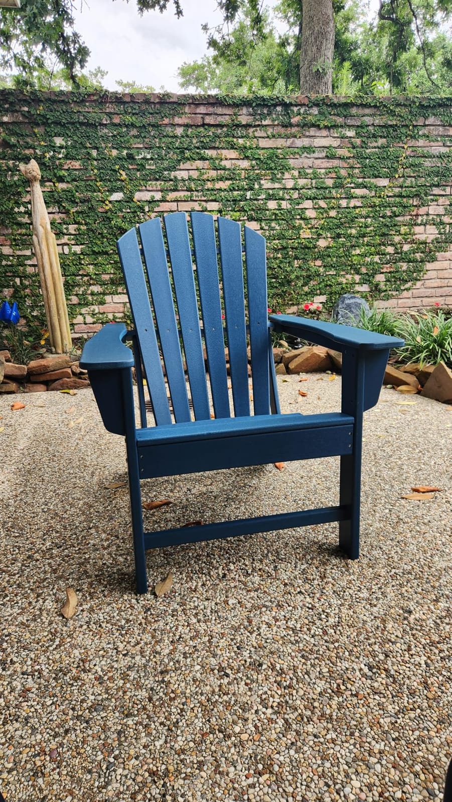 BRIOPAWS Oversized-Adirondack-Chairs Set of 2 | HDPE | All Weather | Blue | 400lbs Maximum Weight Limit, Plastic Fire Pit Chair, 22