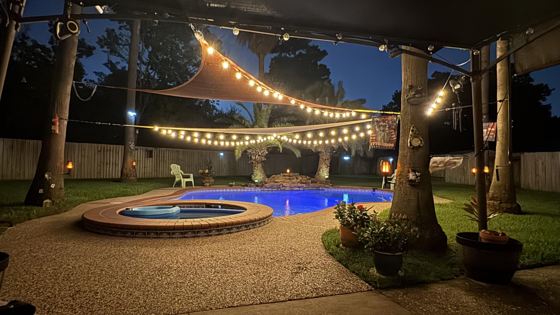 Outdoor String Lights, 55(50+5) FT 25 Bulbs IP65 Waterproof Patio Lights | Shatterproof Dimmable Hanging Connectable G40 Globe LED Outdoor Lights for Christmas, Backyard, Bistro, Porch customer photo 1