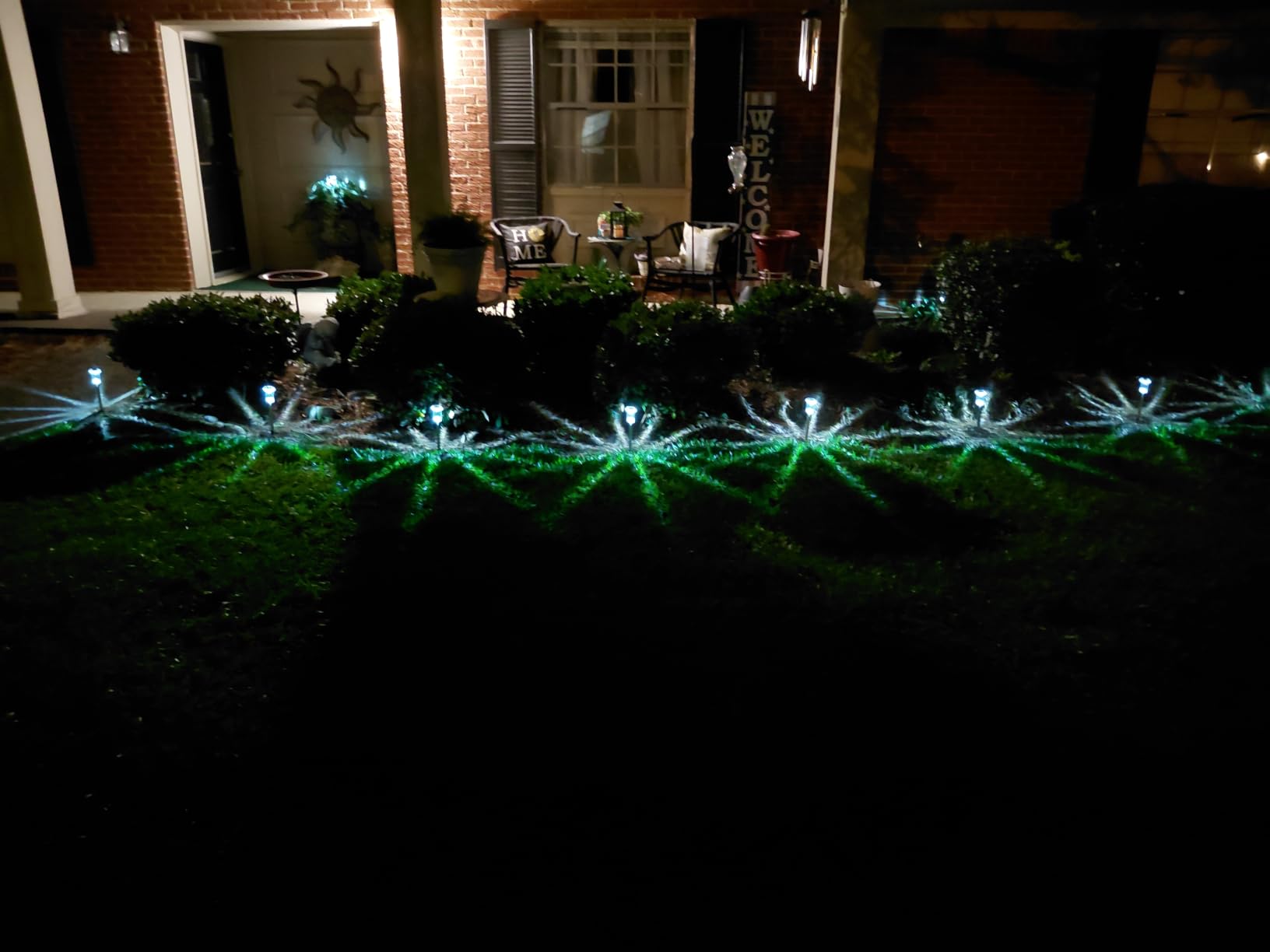 DenicMic Solar Lights Outdoor Waterproof 10 Pack Pathway Lights Cool White | Stake Lights for Yard Garden Driveway Walkway Outside Landscape Path Lights, Auto On/Off 6000K LED, Stainless Steel Pole customer photo 1