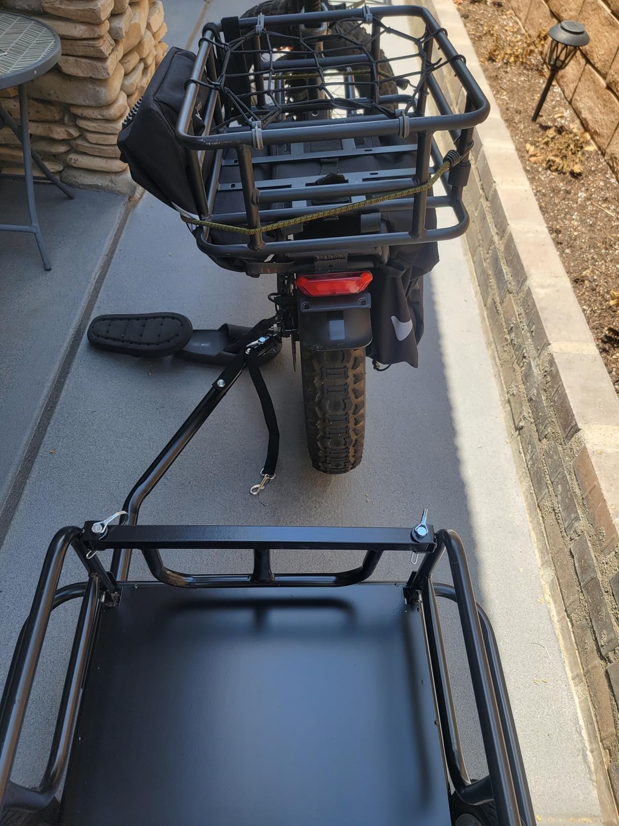 PEXMOR Foldable Bike Cargo Trailer with Universal Bike Hitch, Bicycle Wagon Trailer with 16
