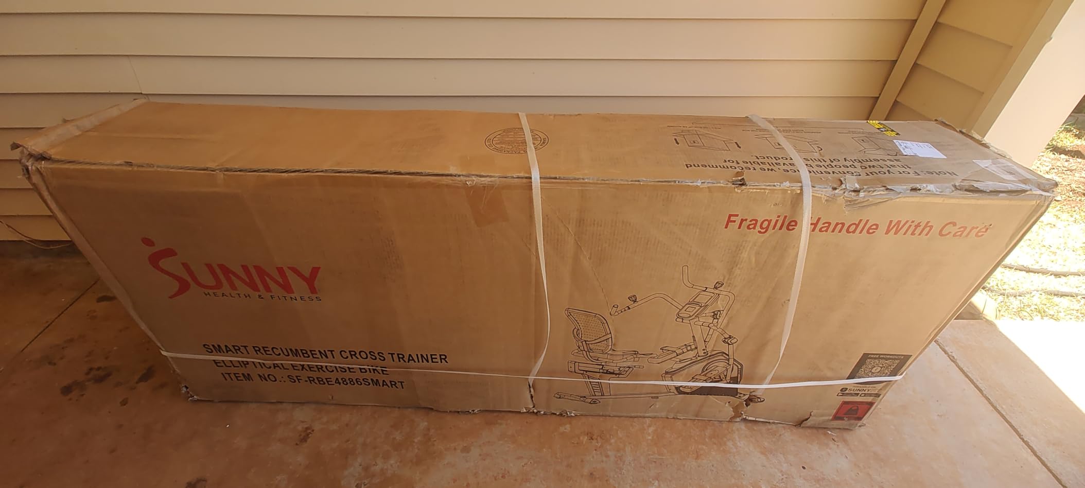 Sunny Health & Fitness Elite Recumbent Cross Trainer & Elliptical Machine with Arm Exercisers for Home Arm/Leg Training, Easy Adjust Seat & Mesh Backrest, Free SunnyFit App Bluetooth Connectivity customer photo 2