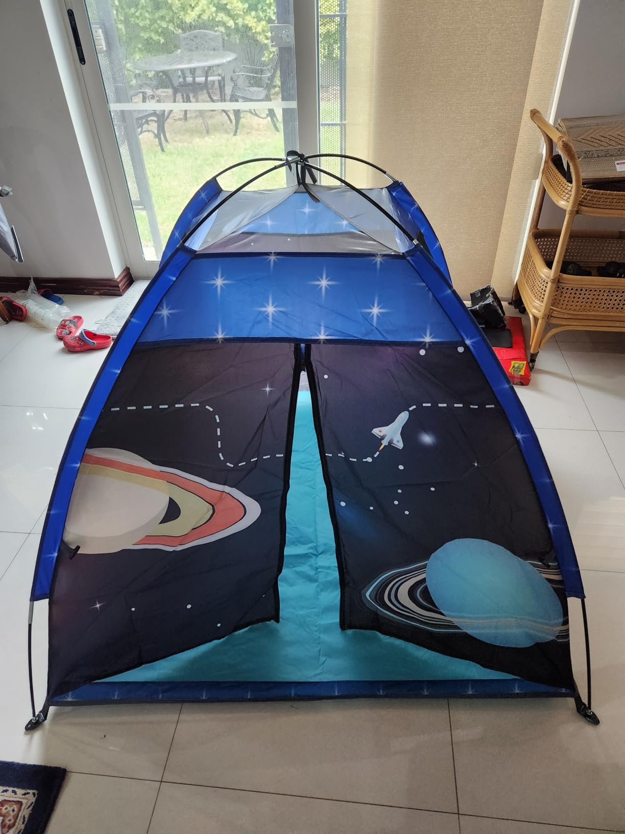 Mnagant Space World Play Tent-Kids Galaxy Dome Playhouse for Boys and Girls Imaginative Play Popup Tent for Kids Indoor/Outdoor Fun, Perfect Kid's Gift- 47