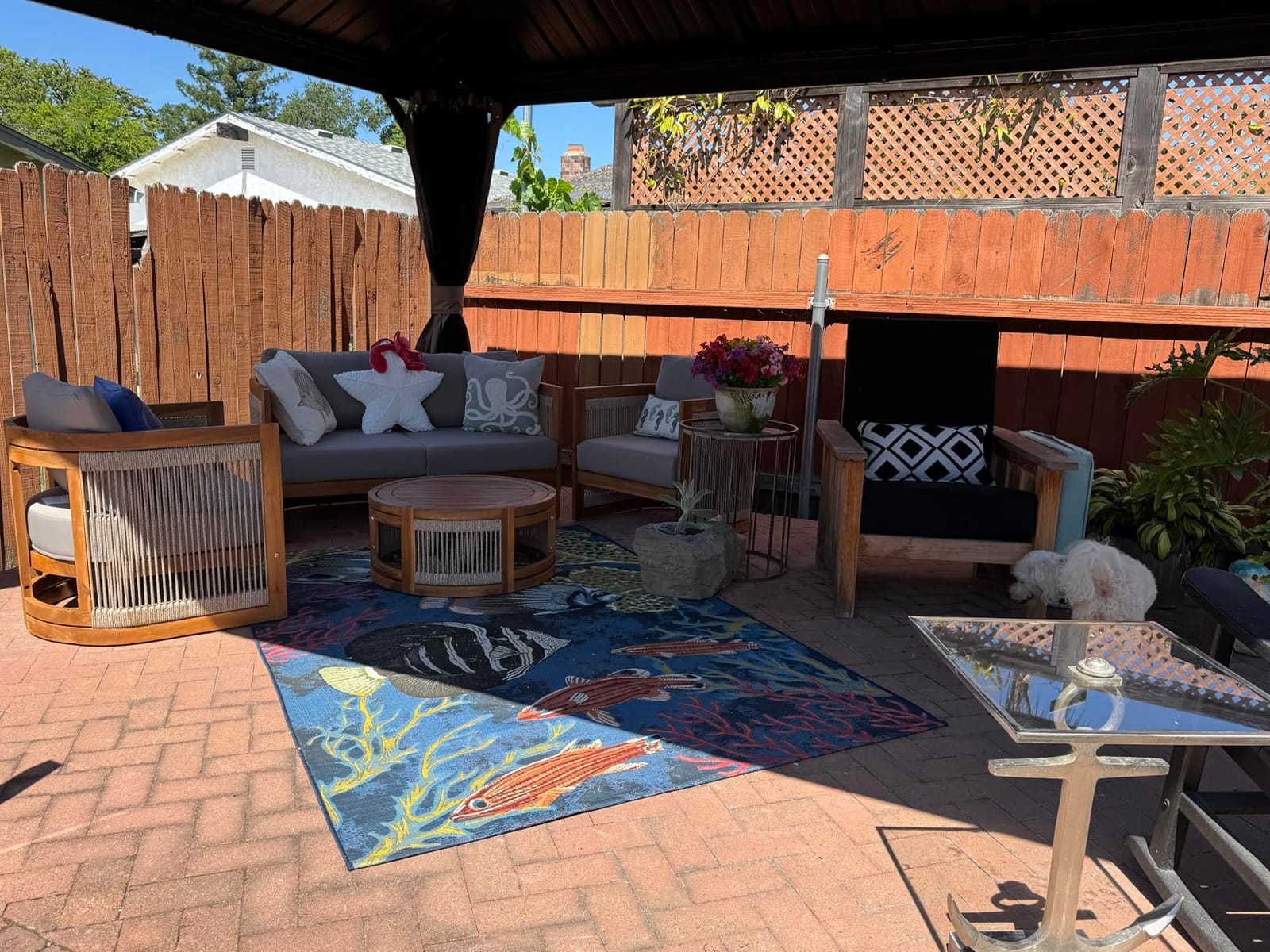 Kozyard Alexander 10' x 12' Hardtop Gazebo, Aluminum Frame | Galvanized Steel Double Roof, Outdoor Permanent Pavilion with Curtains and Netting for Patio, Backyard, Lawn, Gray customer photo 2