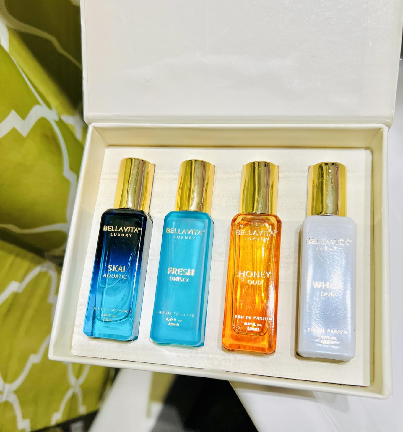 Bellavita Luxury Unisex Perfume Gift Set with Honey & White Oud, Skai, & Fresh | 80ml | Perfume for Men and Women | Honey, Artemisia Lemon, Bergamot, & Sweet Almond Notes customer photo 1