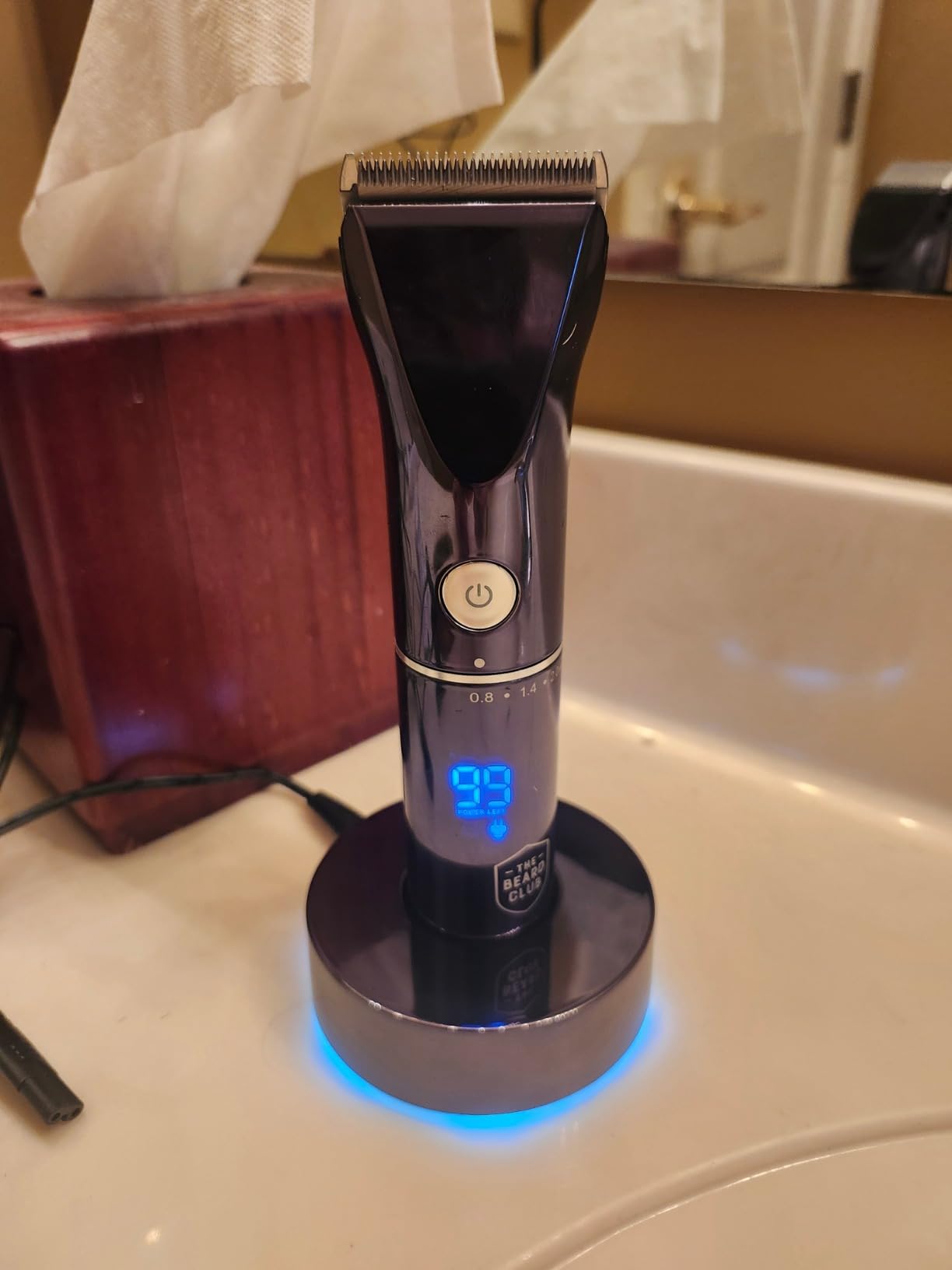 The Beard Club Beard Trimmer for Men - Electric Cordless Rechargeable Beard & Hair Trimmer - High Power 7000 RPM - 8 Color Guides 45 Unique Trim Lengths - Travel Lock customer photo 1