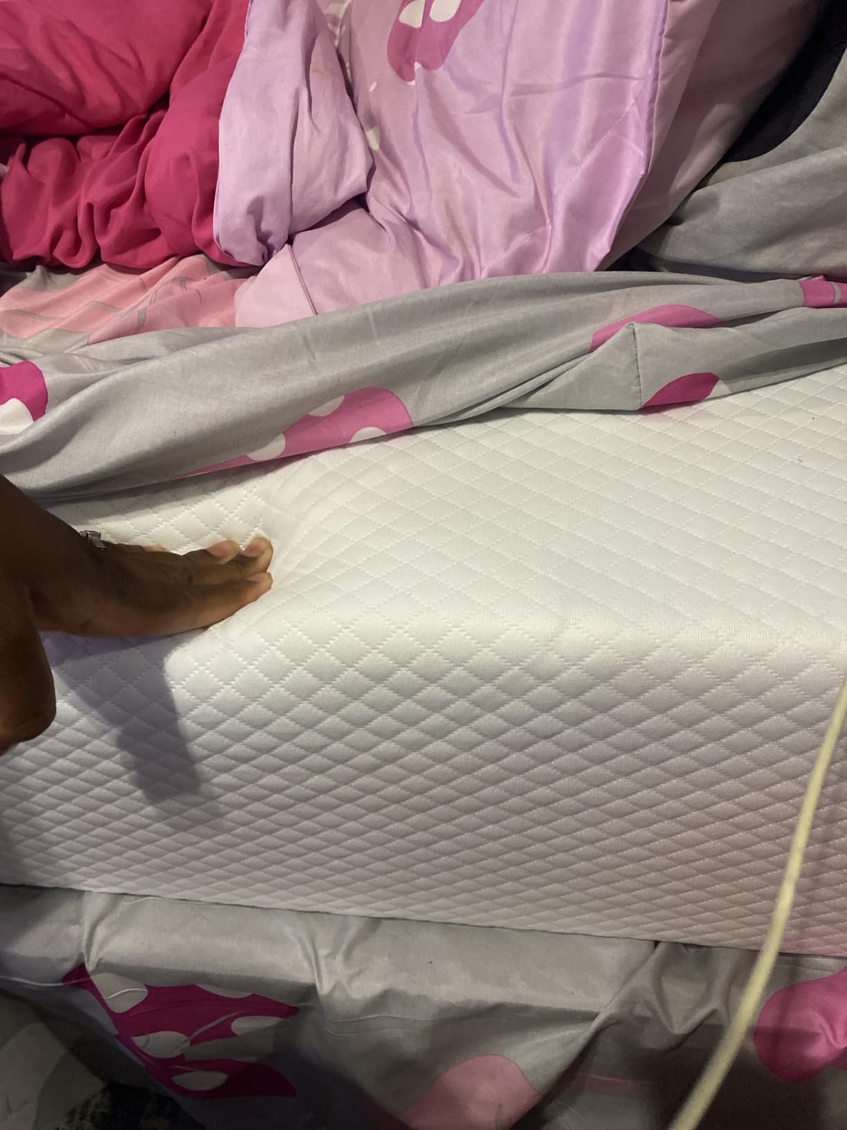 FDW 10 Inch Queen Mattress | Medium Firm | Gel Memory Foam | White | Dual Construction | Pressure Relief, Cooling Foam, Removable and Washable Cover | Bed in a Box, CertiPUR-US Certified customer photo 2