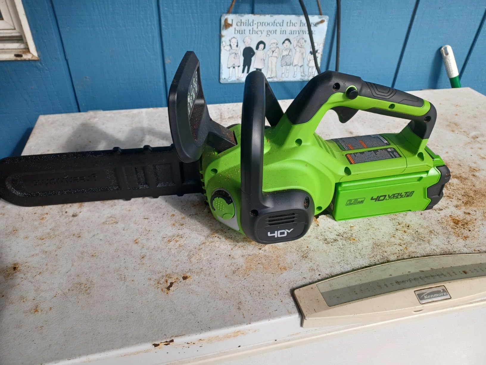 Greenworks 40V 12 in Cordless Electric Chainsaw, 2.0 Ah Battery and Charger customer photo 2