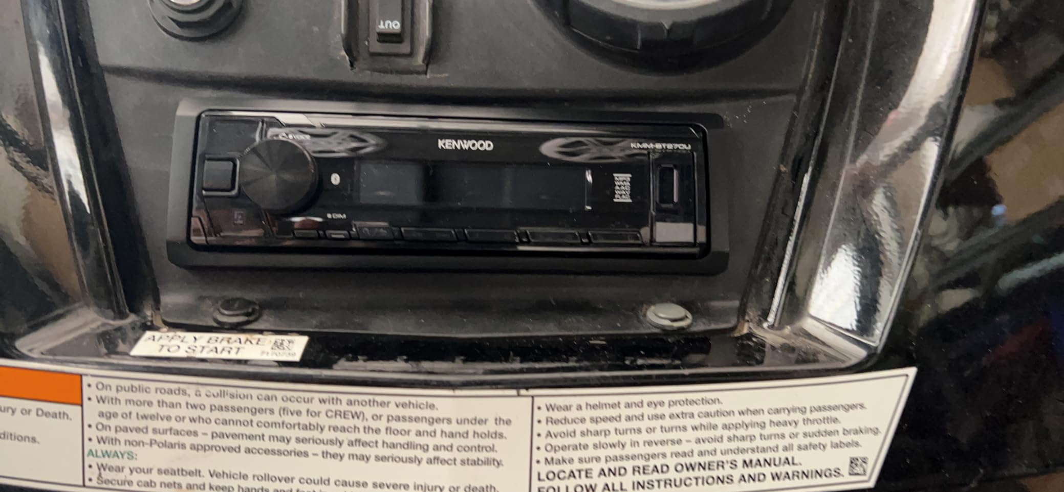 KENWOOD KMM-BT270U Bluetooth Digital Media Car Stereo Receiver with USB Port - AM/FM Radio, MP3 Player, High Contrast LCD, Detachable Face Plate, Single DIN, 13-Band EQ customer photo 1