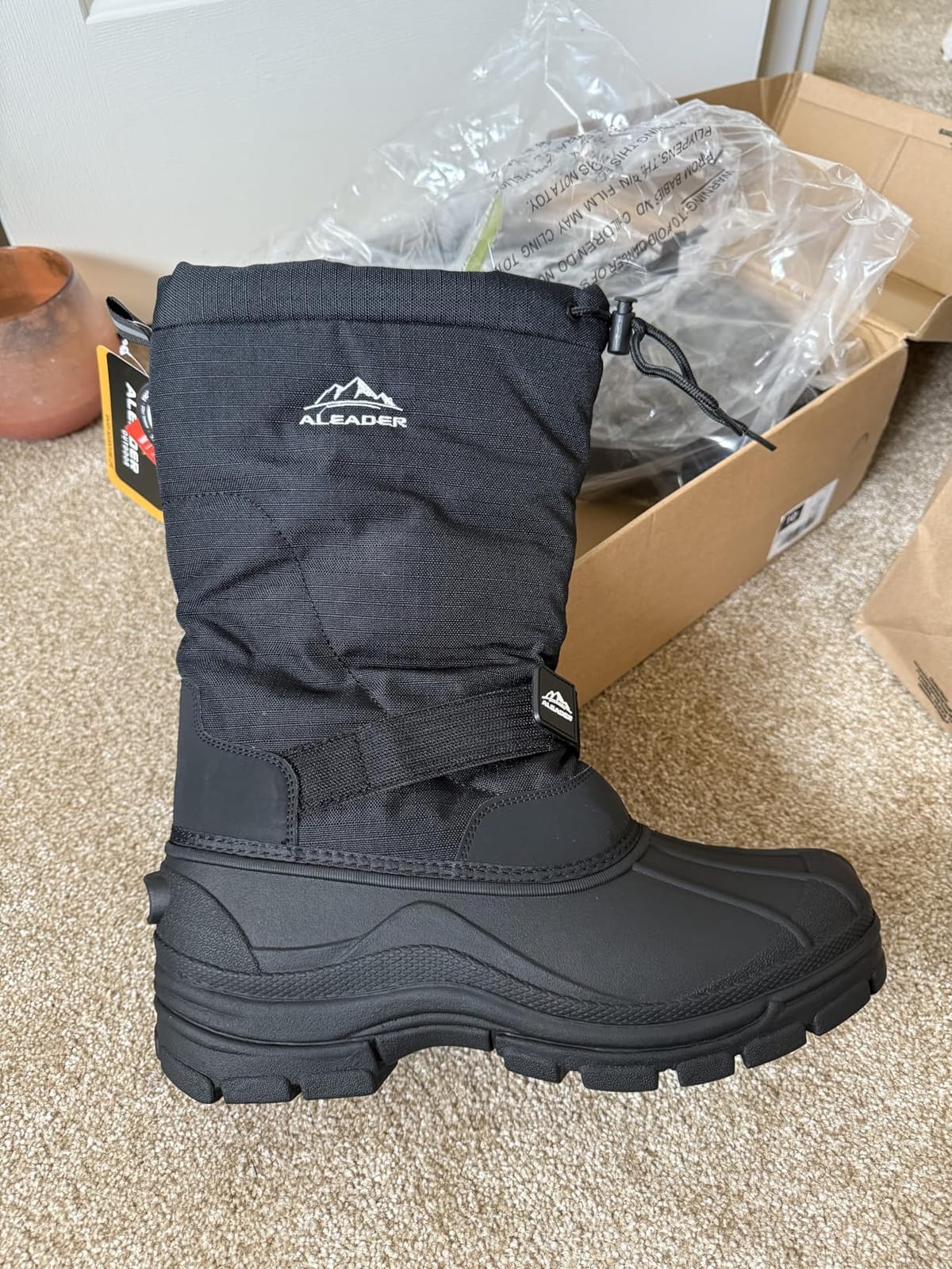 ALEADER Men's Winter Waterproof Insulated Shell Warm Inner Comfortable Outdoor Snow Boots customer photo 2