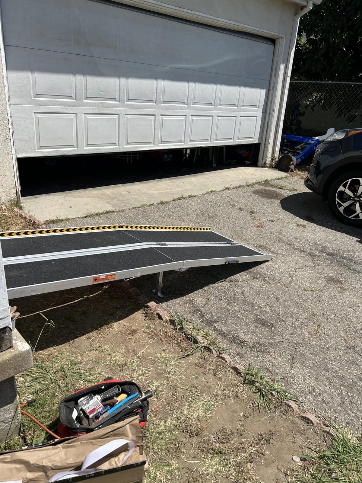 8FT Wheelchair Ramp with Support Legs, Portable Ramps for Home Steps | 800lbs Load-Bearing, Non-Slip, Aluminum, Foldable, Tool-Free Assembly, Easy to store and carry, for Scooters, Stairs, Entry customer photo 2