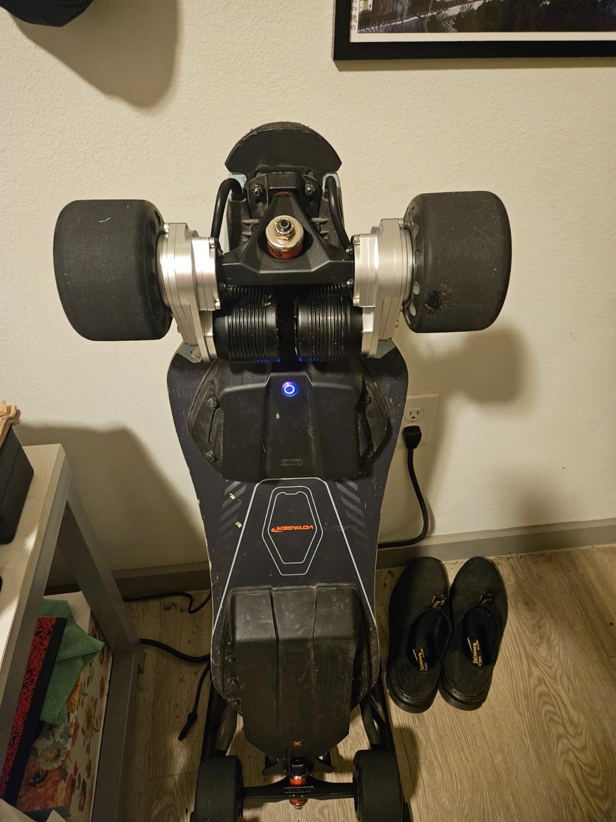 MEEPO Electric Longboard Skateboard with Remote for Adults, 34 MPH Top Speed, 30 Miles Long Range with 2800W*2 Gear Drive Motor, Bamboo & Fiberglass Deck, 330 LBS Max Load, Voyager X customer photo 2