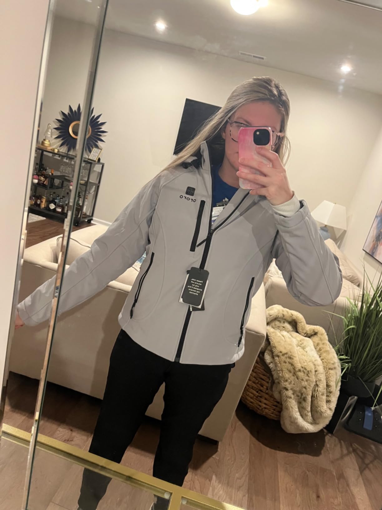 ORORO Women's Classic Heated Jacket, Water Resistant Heated Coat customer photo 1